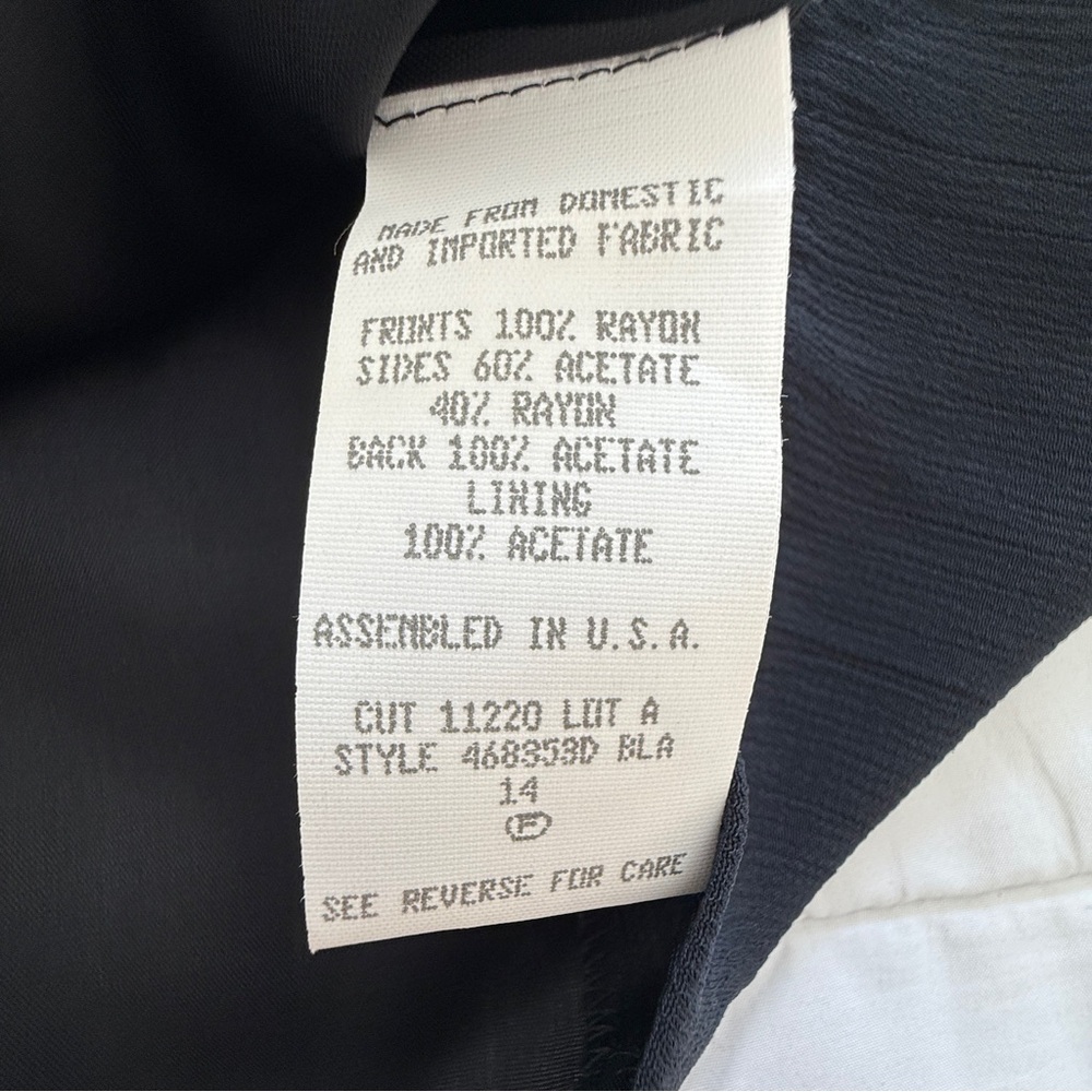 Vintage Carole Little Black Vest w/ Mother of Pearl Women’s 14W Deadstock - Picture 7 of 10